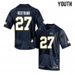Notre Dame Fighting Irish Youth JD Bertrand #27 Navy Under Armour Authentic Stitched College NCAA Football Jersey PEF7399MJ